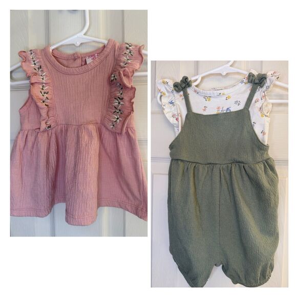 3 Piece Baby Girl Outfit Lot 6-9M – Carter’s Romper & Little Lass Top – EUC - Picture 1 of 5